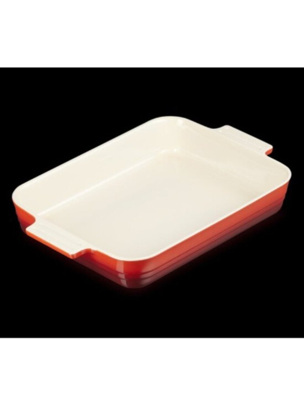 LE CREUSET Classic Stoneware Rectangular Baking Dish Cerise Red 7"x10" 25cm NWT